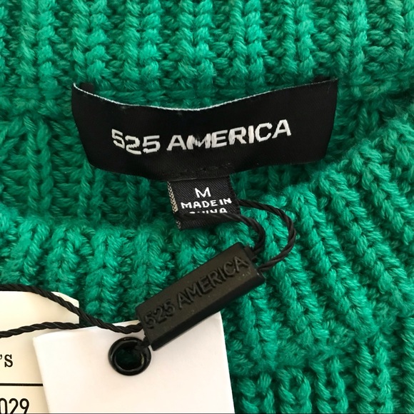 NWT 525 America Bloomingdales Bright Jade Sweater - Picture 4 of 10